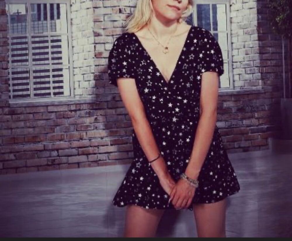 Motel Rocks Black Star Print Mini Dress